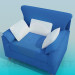 3d model Asiento ancho con tres cojines - vista previa