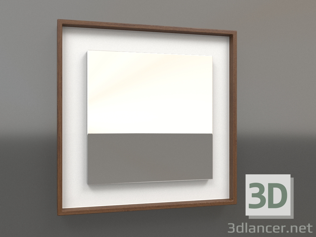 3d model Espejo ZL 18 (400x400, blanco, marrón madera claro) - vista previa