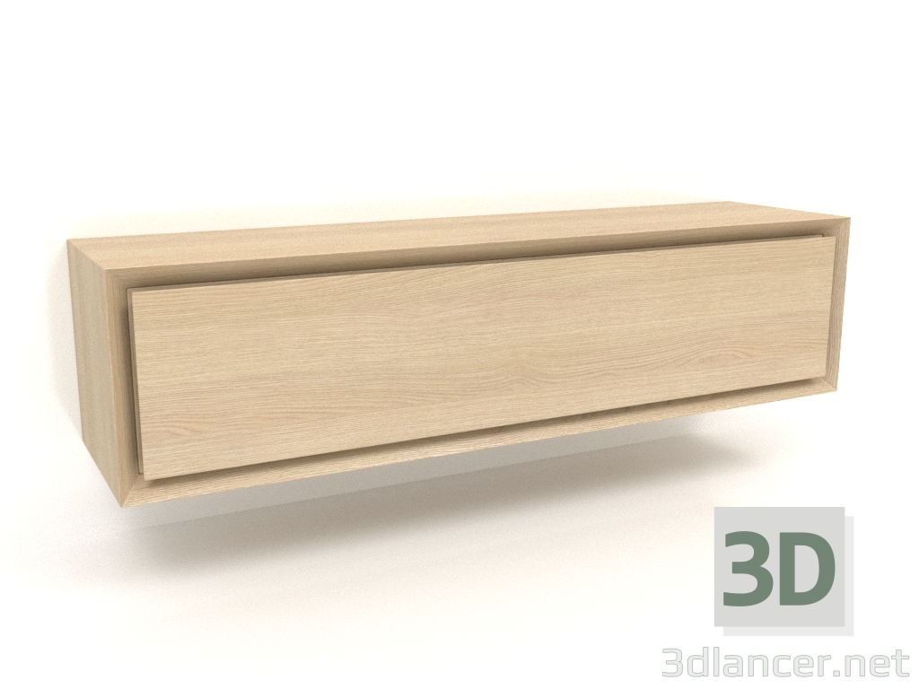 modello 3D Armadio TM 011 (800x200x200, legno bianco) - anteprima