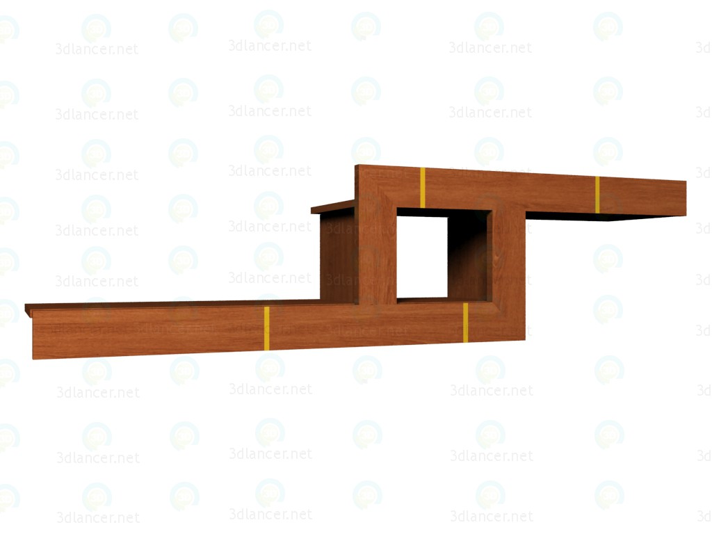 3d model Estantería - vista previa