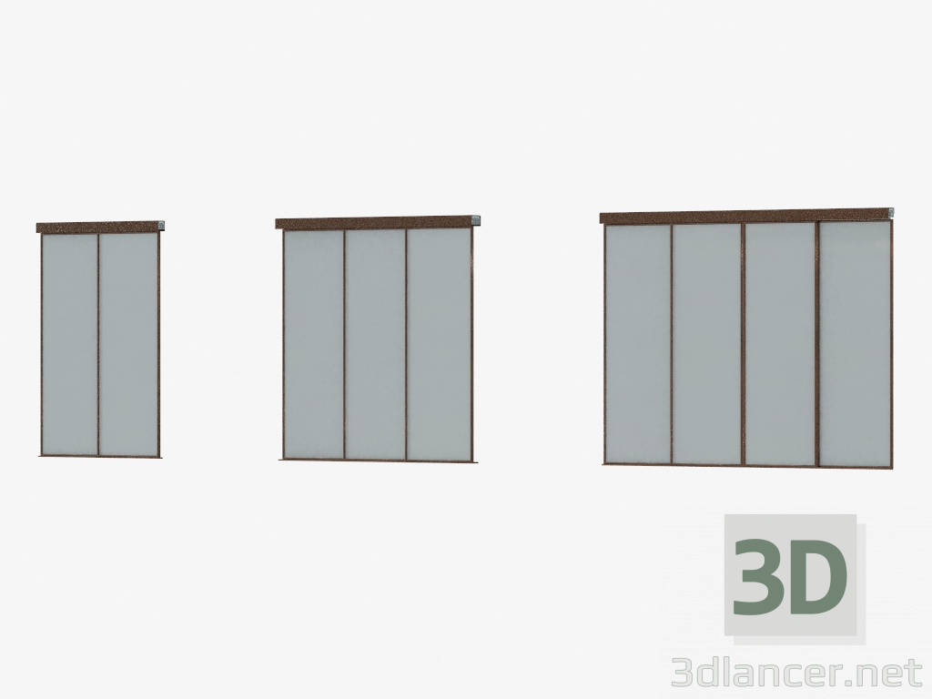 3d модель Міжкімнатна перегородка А5 (bronza SSS silver) – превью