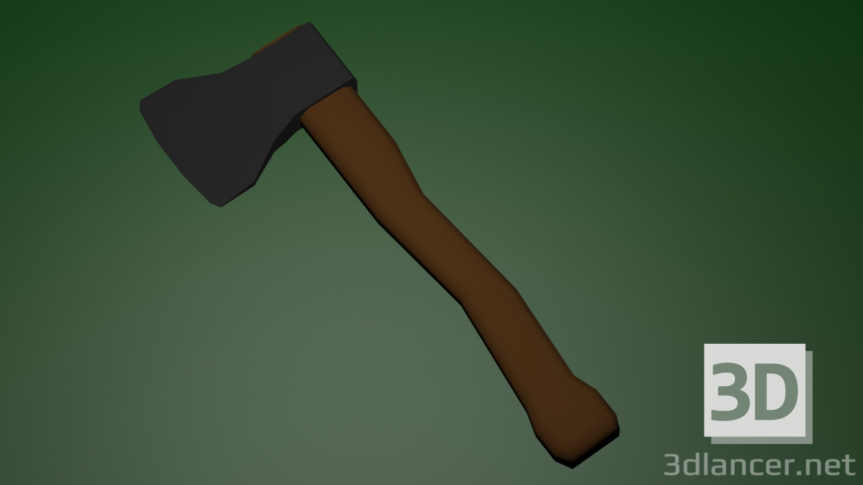 3d модель Сокира - Axe Low Poly – превью