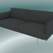 3D Modell Doppelsofa Outline (Hallingdal 166, Aluminium poliert) - Vorschau