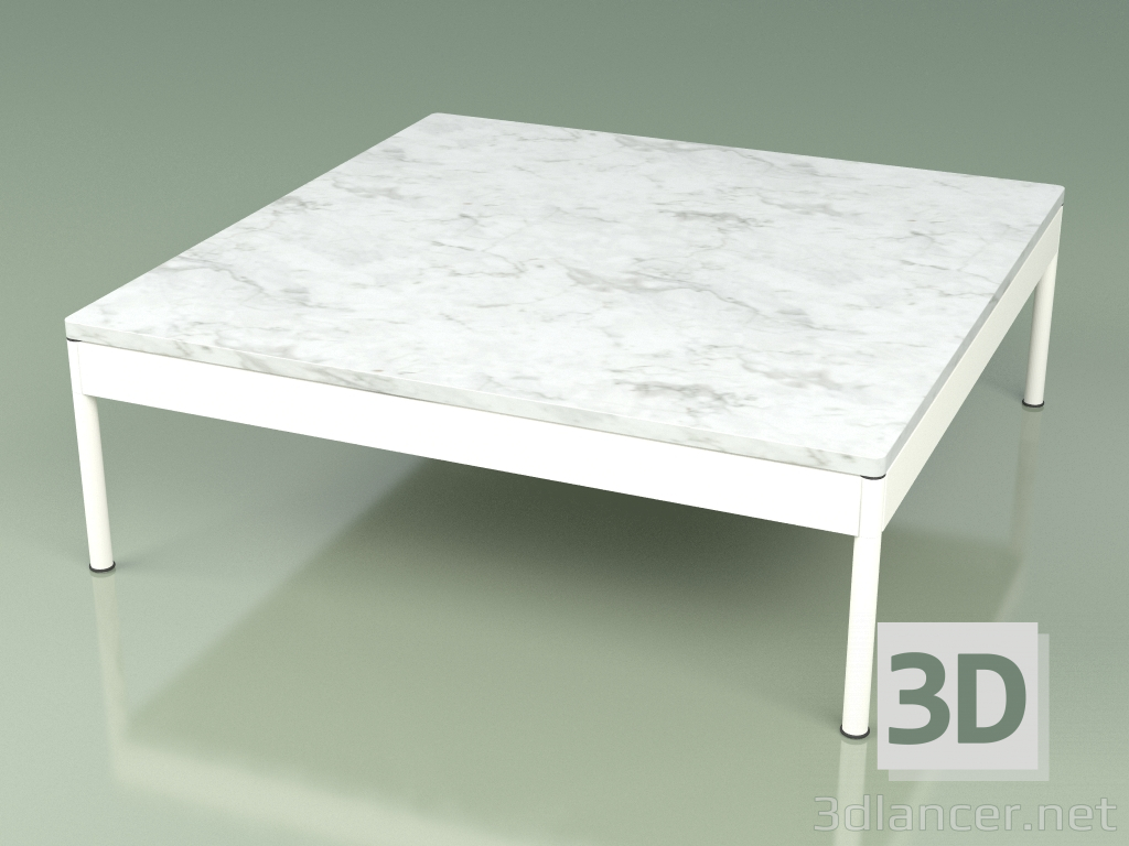 modèle 3D Table basse 351 (Métal Lait, Marbre de Carrare) - preview