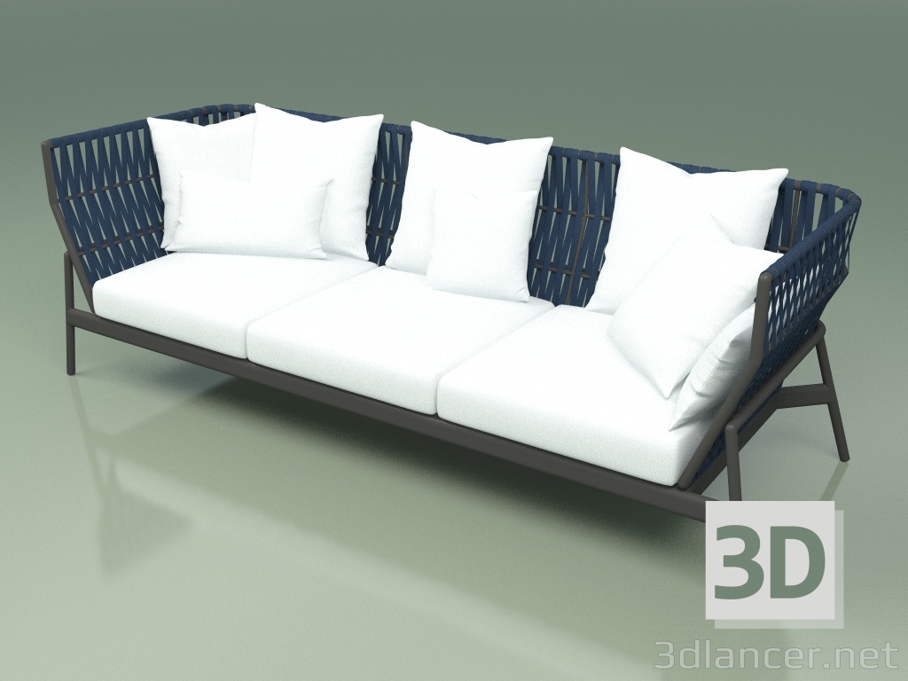 3d model Sofá 103 (cinturón azul) - vista previa