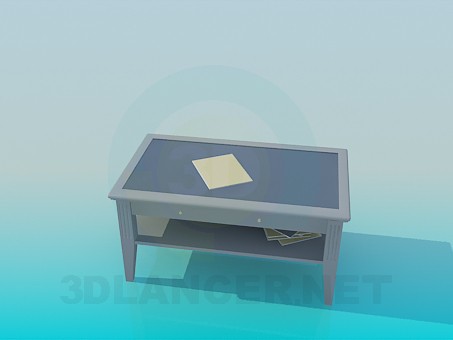 3d model Mesa de centro con estante - vista previa