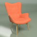 3d model Armchair Contour 2 (oak, orange) - preview