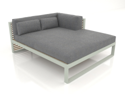 Canapé modulable XL section 2 droite (Gris ciment)