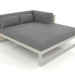 3d model XL modular sofa, section 2 right (Cement gray) - preview