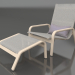 3d model Sillón con respaldo alto y puf (Arena) - vista previa