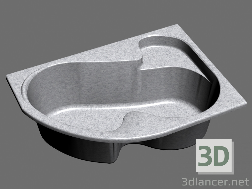 3d model Asymmetric bath Rosa I 150 R - preview