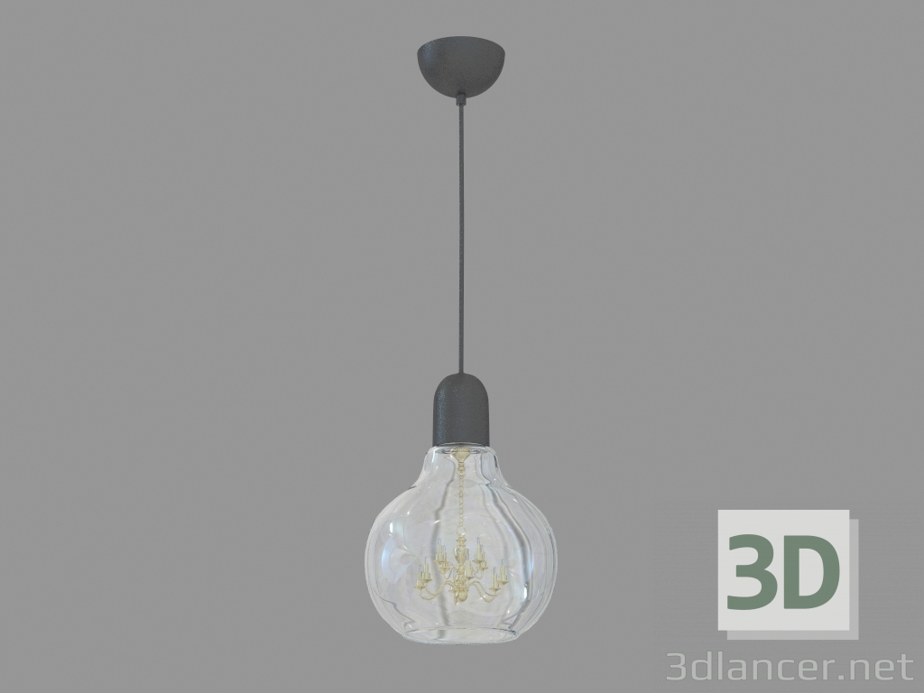 modello 3D Lampadario (S111008 1black) - anteprima