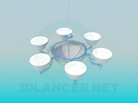 3d model Chandelier 6 lights - preview