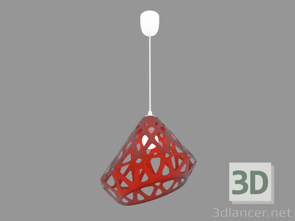 3d model Lámpara colgante (luz naranja) - vista previa