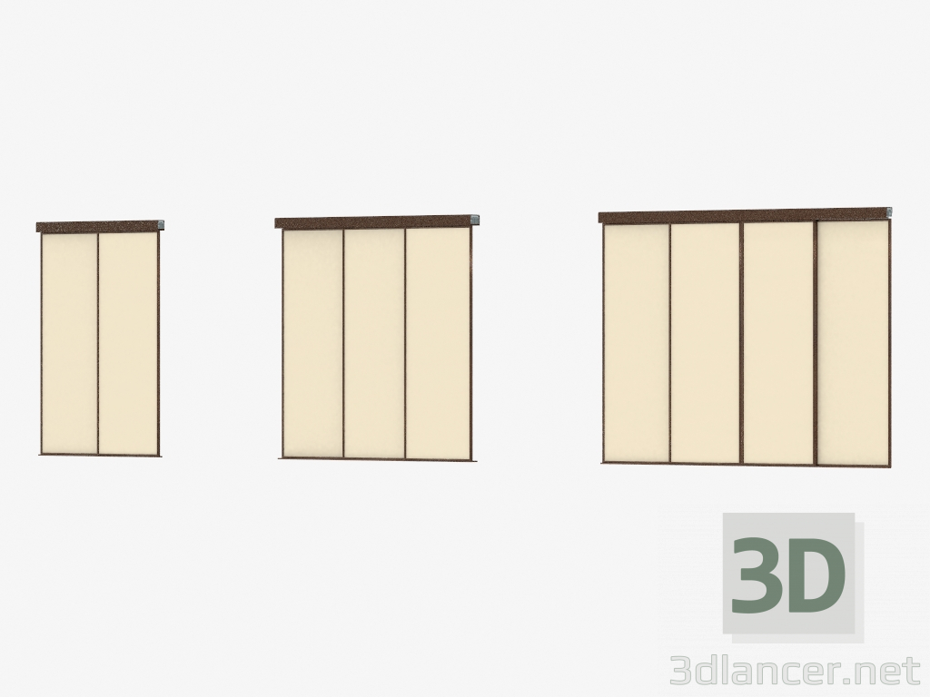 modello 3D Partizione Interroom di A5 (sabbia bronzea) - anteprima