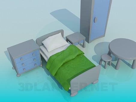 3d model The furniture in the nursery - preview