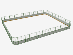 Cancha de hockey (plástico, malla 25x20 alrededor del perímetro) (7932)