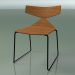 3d model Stackable chair 3702 (on a sled, Teak effect, V39) - preview