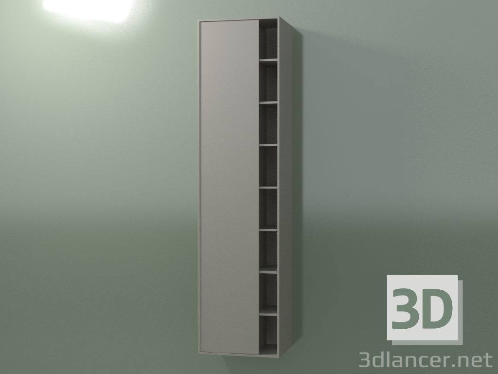 3D Modell Wandschrank mit 1 linken Tür (8CUCFDS01, Ton C37, L 48, P 36, H 192 cm) - Vorschau