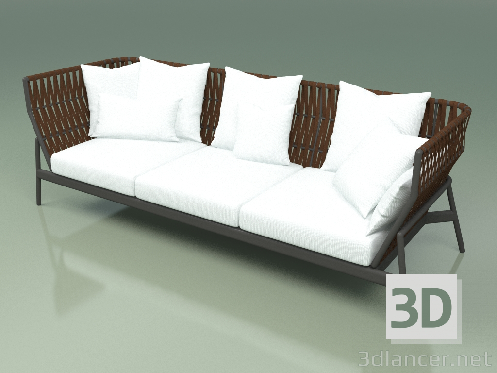 3D Modell Sofa 103 (Gürtel Braun) - Vorschau