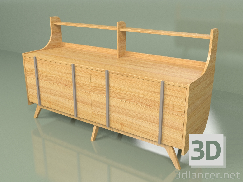 3d model Cajonera Woonted (café) - vista previa