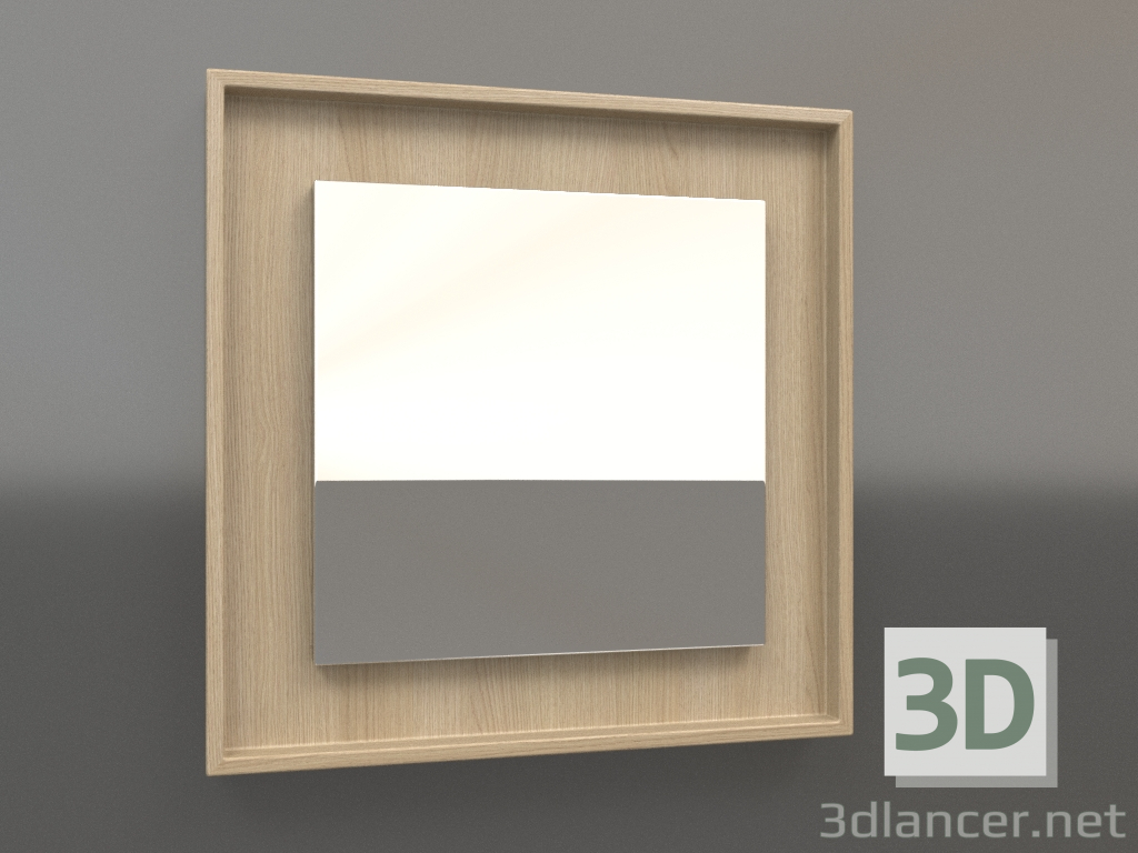 modello 3D Specchio ZL 18 (400x400, legno bianco) - anteprima