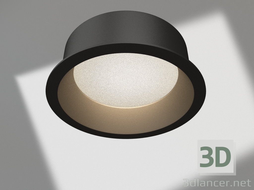 modello 3D Lampada MS-DROP-BUILT-R105-14W Warm3000 (BK, 85 gradi, 230V) - anteprima