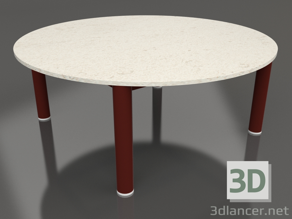 3D Modell Couchtisch D 90 (Weinrot, DEKTON Danae) - Vorschau