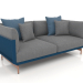 3d model 2-seater sofa (Grey blue) - preview