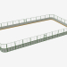 3D Modell Hockeyplatz (Plastik, Gitter um den Umfang von 28x15) (7932) - Vorschau