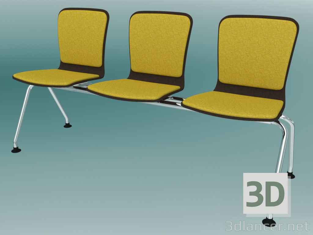 3d model Banco triple (K33L3) - vista previa