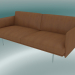 3d model Double sofa Outline (Refine Cognac Leather, Polished Aluminum) - preview