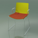 3d model Chair 0454 (on a slide with armrests, with a pillow on the seat, polypropylene PO00118) - preview