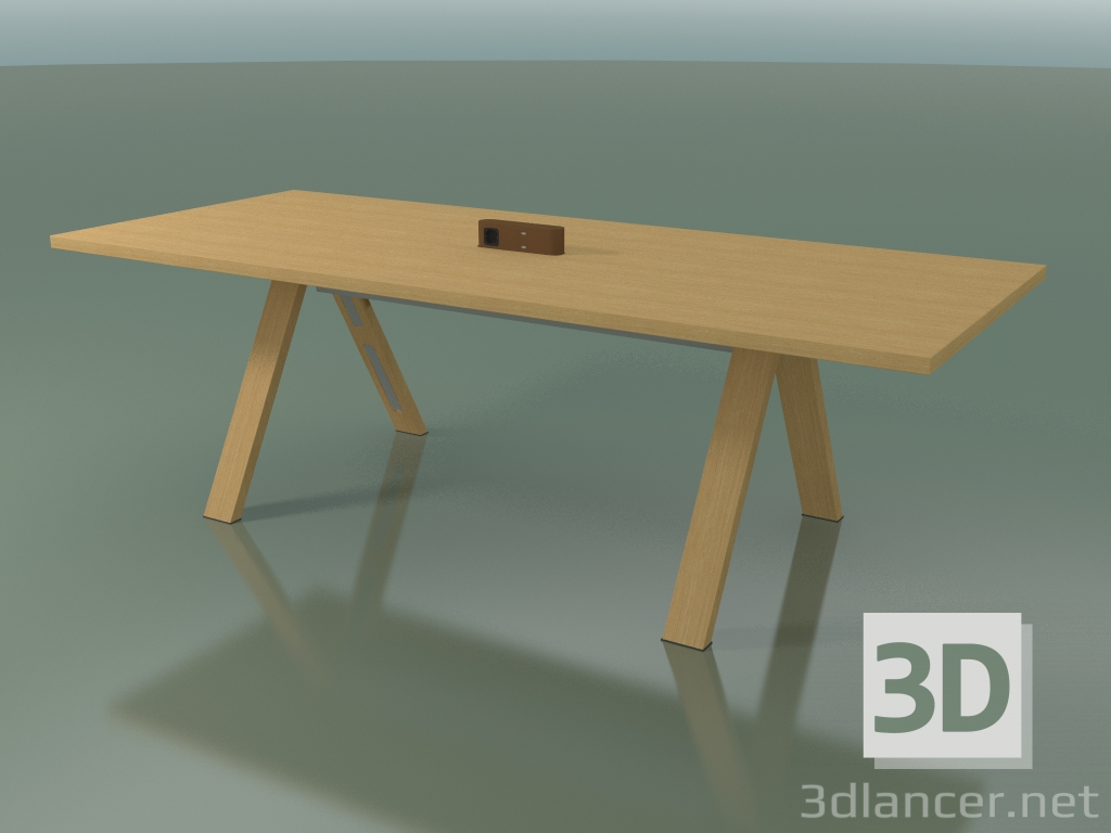 3D Modell Tisch mit Büroarbeitsplatte 5032 (H 74 - 240 x 98 cm, natürliche Eiche, Zusammensetzung 1) - Vorschau