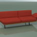 3d model Módulo angular doble Lounge 4410 (135 ° derecha, efecto teca) - vista previa