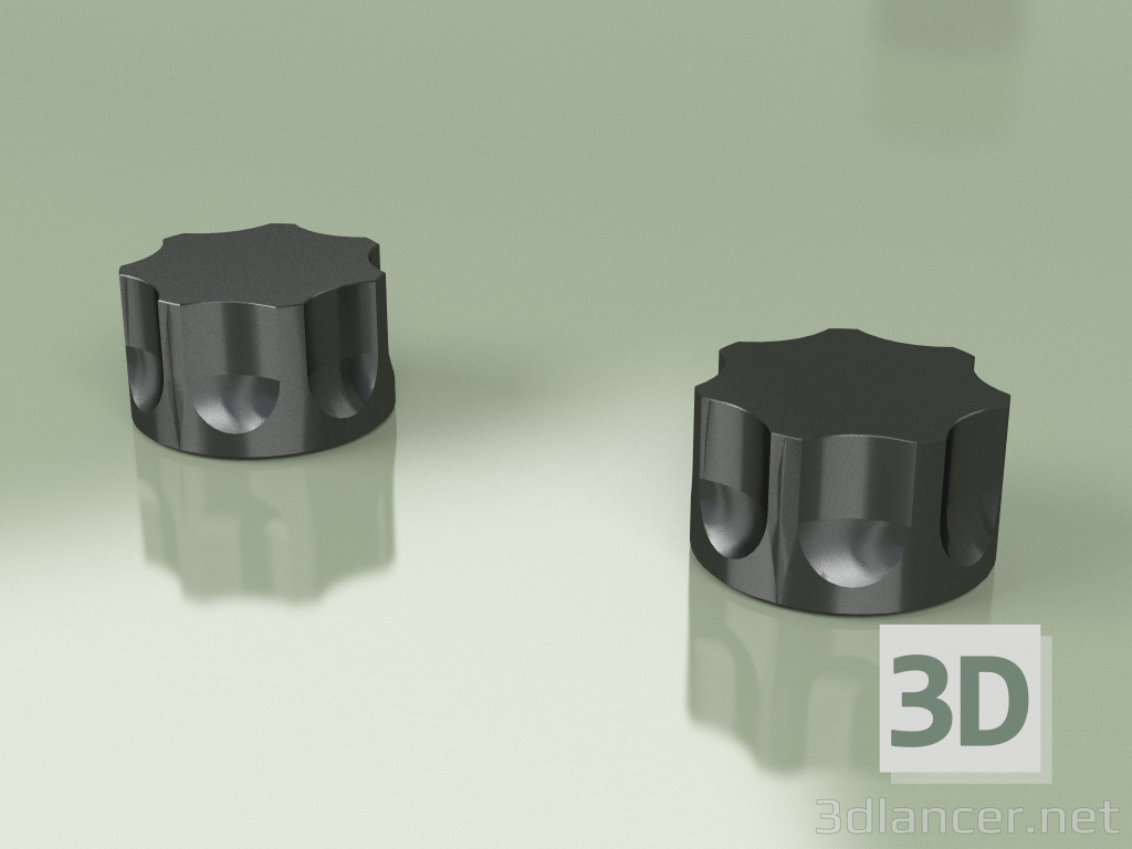 3d model Juego de sobremesa de 2 llaves mezcladoras Ø 63 mm (17 51 V, ON) - vista previa