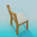 3d model Stool with back-end - preview