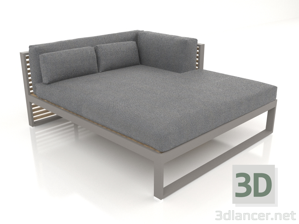 3d model XL modular sofa, section 2 right (Quartz gray) - preview