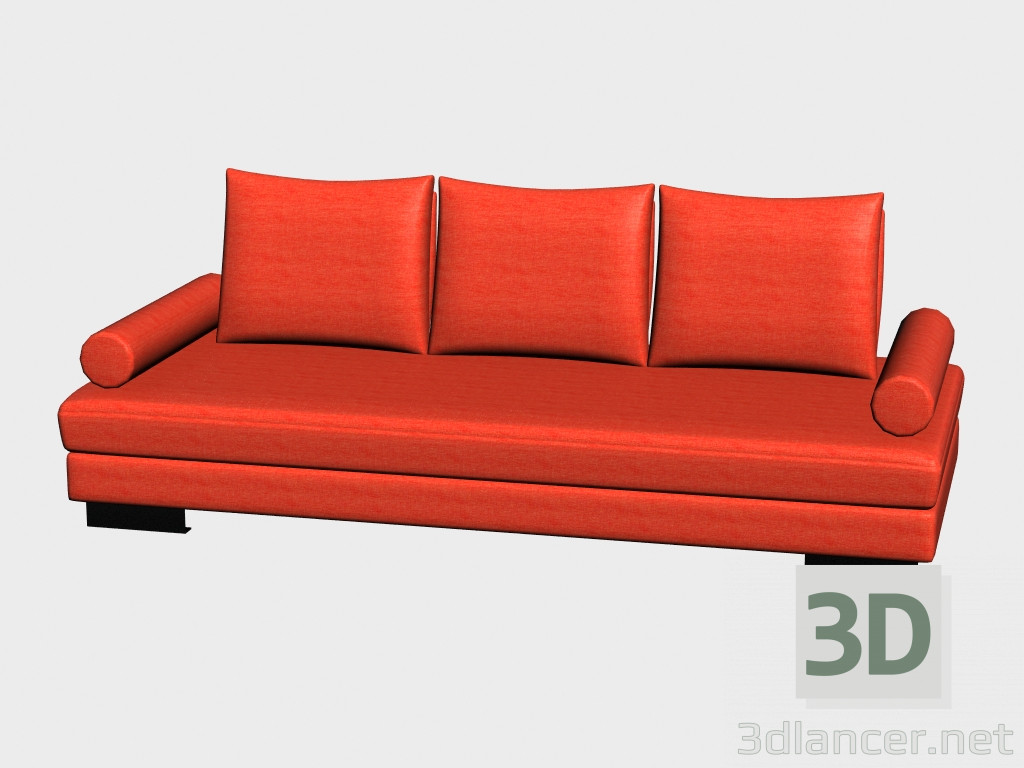 3d model Sofá Triple Louisiana - vista previa