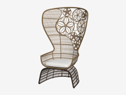 Fauteuil avec un motif sur le dos