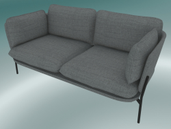 Sofa Sofa (LN2, 84x168 H 75cm, Pieds noirs chauds, Hot Madison 724)