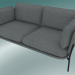 3d model Sofa Sofa (LN2, 84x168 H 75cm, Warm black legs, Hot Madison 724) - preview