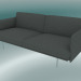 3D Modell Doppelsofa Outline (Remix 163, Aluminium poliert) - Vorschau