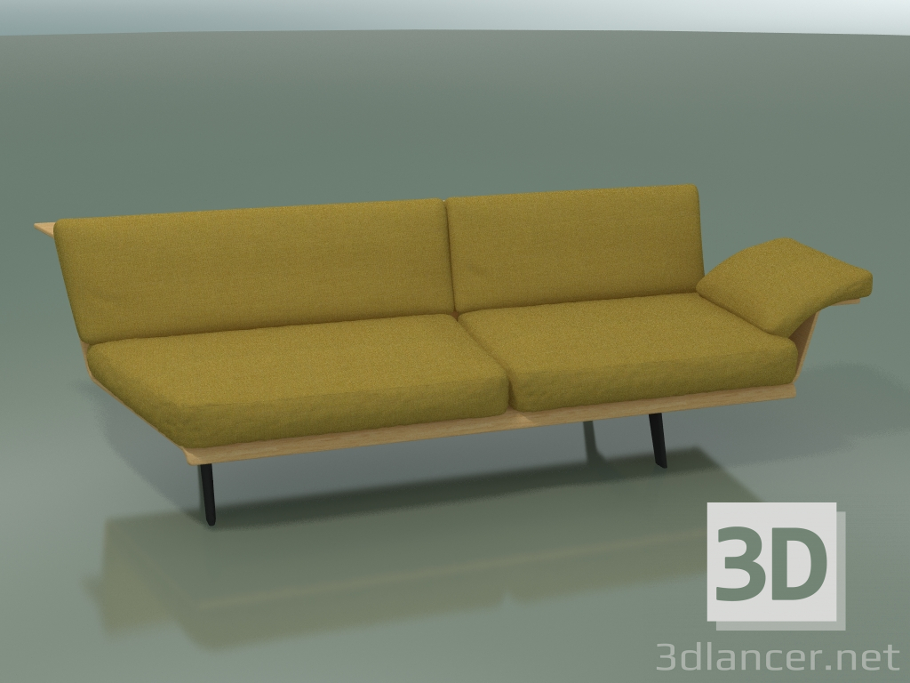 3d model Módulo doble de esquina Lounge 4410 (135 ° a la derecha, roble natural) - vista previa