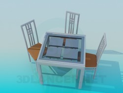 Conjunto de mesa e cadeiras