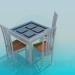 3d model Table and chairs set - preview