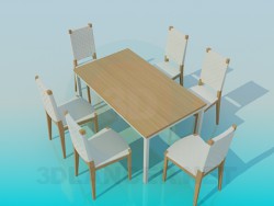 Dining table with chairs