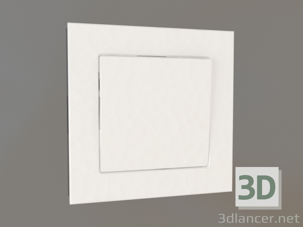 3d model Interruptor de una unidad (blanco martillo) - vista previa