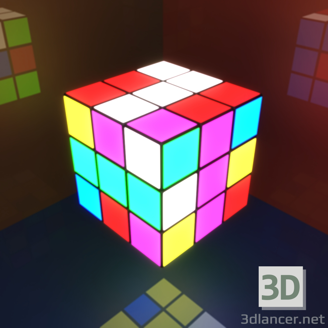 3d Rubik's cube model buy - render