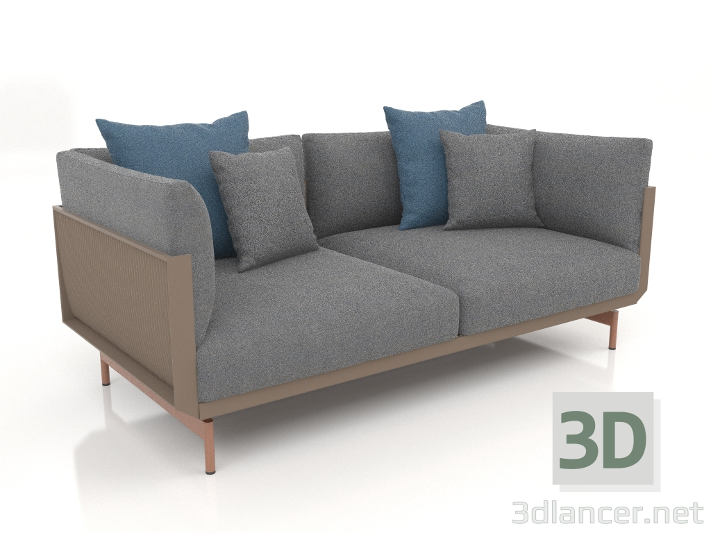 3d model Sofá doble (Bronce) - vista previa